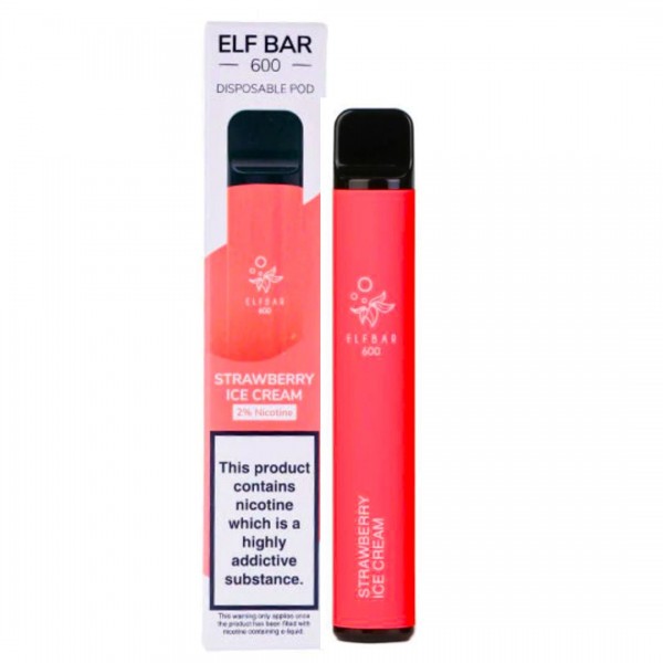 Elf Bar 600 Strawberry Ice Cream Disposable Vape