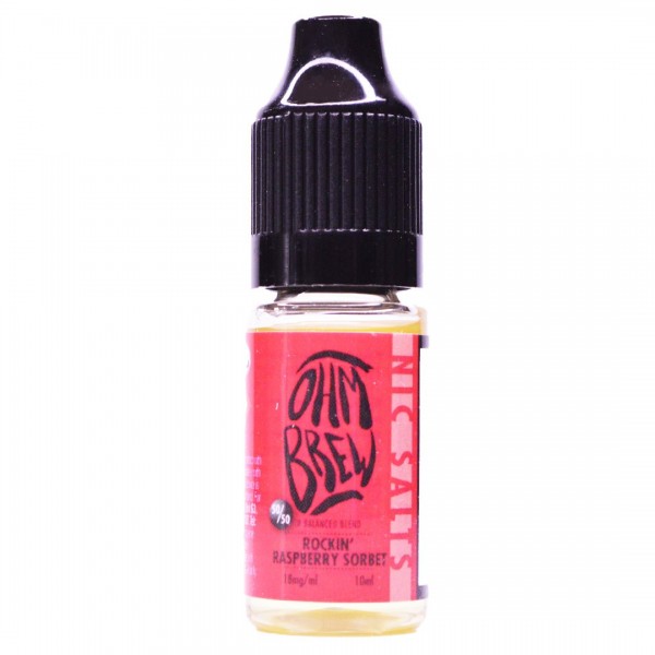 Rockin Raspberry Sorbet 10ml Nic Salt By Ohm Brew