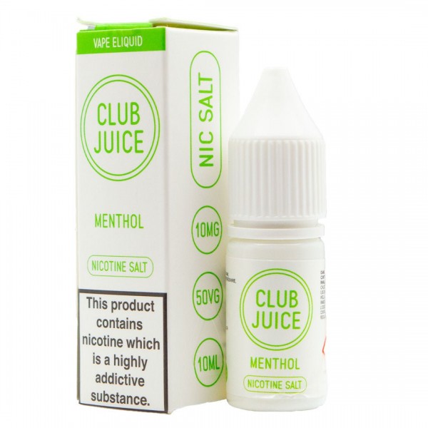 Menthol 10ml Nic Salt By Club Juice