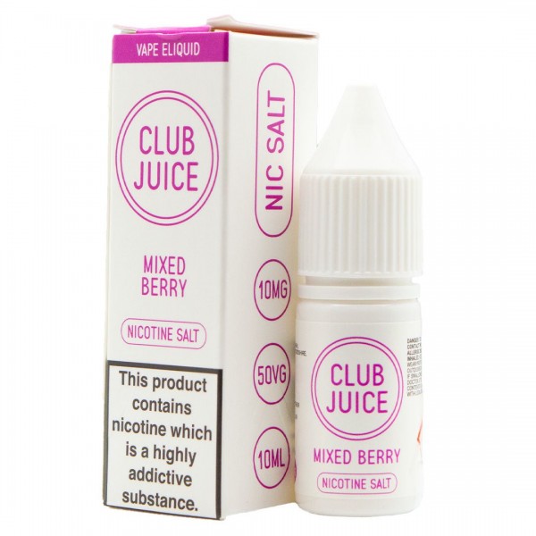 Mixed Berries 10ml Nic Salt By Club Juice