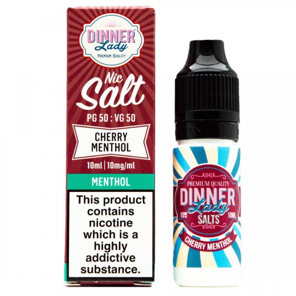 Cherry Menthol 10ml Nic Salt By Dinner Lady