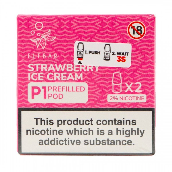 Strawberry Ice Cream P1 Prefilled Pod by Elf Bar Mate 500