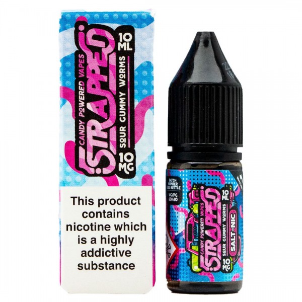 Sour Gummy Worms 10ml Nic Salt By Strapped
