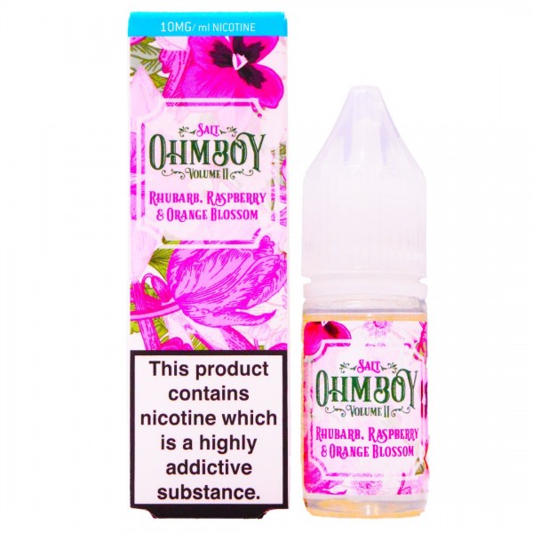 Rhubarb Raspberry & Orange Blossom 10ml Nic Salt By Ohm Boy