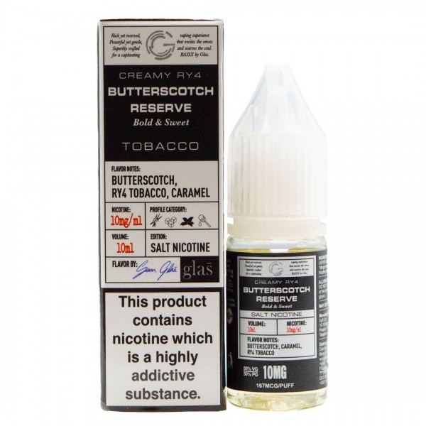 Butterscotch Reserve 10ml Nic Salt By Glas Basix