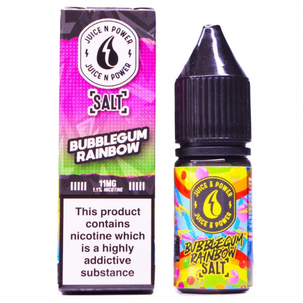 Bubblegum Rainbow 10ml Nic Salt By Juice & Power