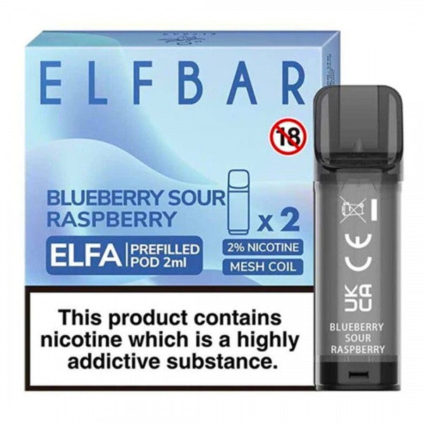 Blueberry Sour Raspberry Elfa Prefilled Pod by Elf Bar