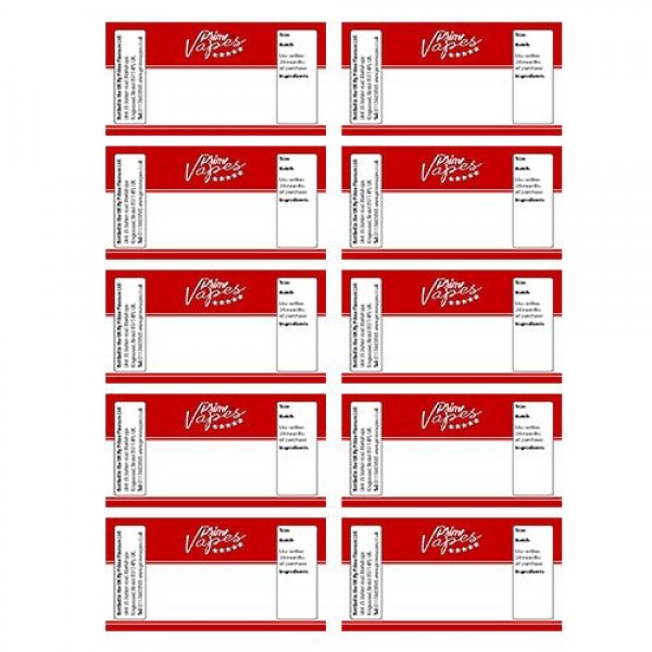 DIY E-liquid Blank Labels