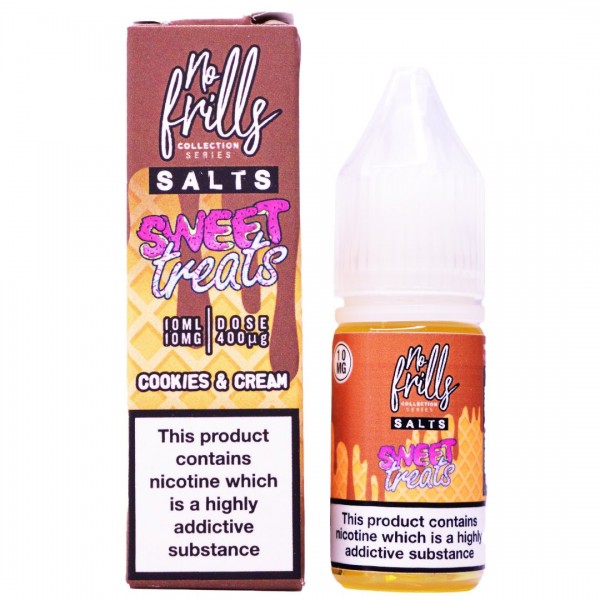 Cookies & Cream 10ml Nic Salt By No Frills Sweet Treats