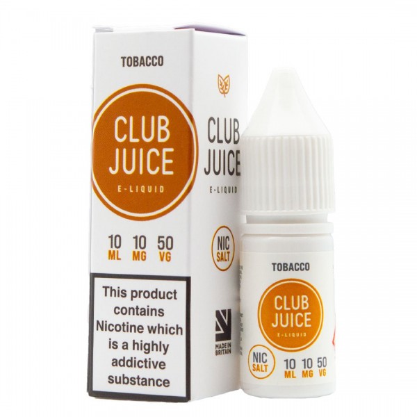 Tobacco 10ml Nic Salt By Club Juice