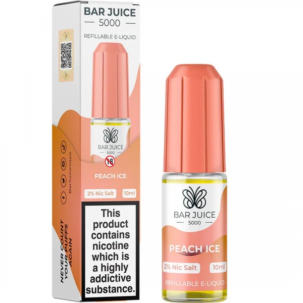 Peach Ice 10ml Nic Salt E-liquid By Bar Juice 5000
