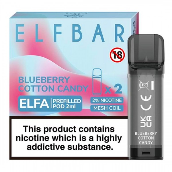 Blueberry Cotton Candy Elfa Prefilled Pod by Elf Bar