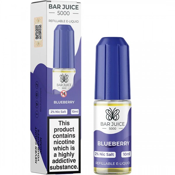 Blueberry 10ml Nic Salt E-liquid By Bar Juice 5000