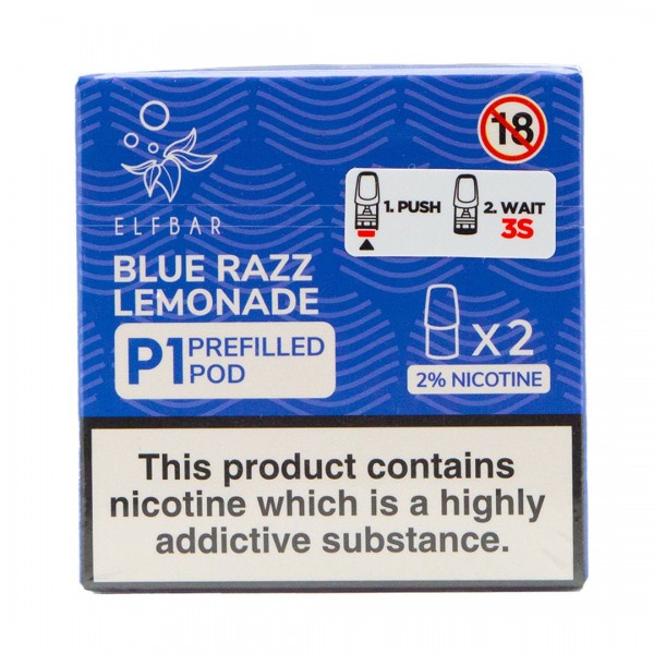 Blue Razz Lemonade P1 Prefilled Pod by Elf Bar Mate 500
