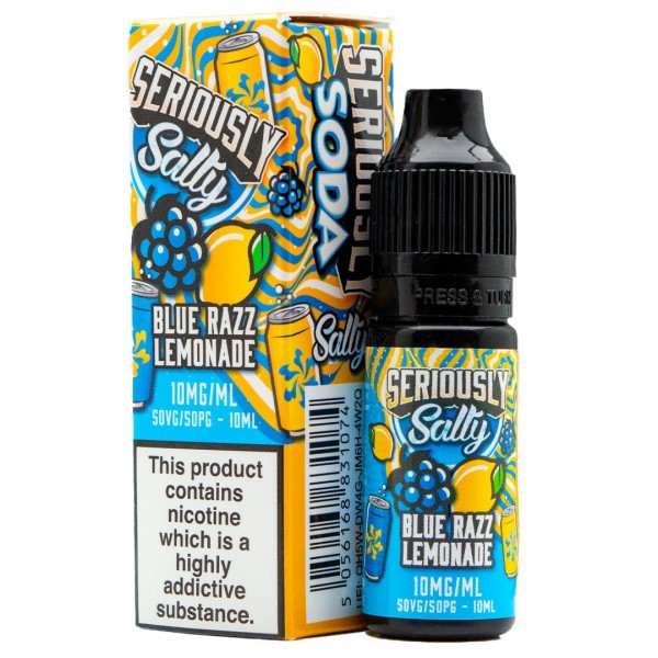 Blue Razz Lemonade 10ml Nic Salt by Seriously Soda