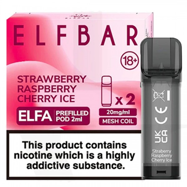 Strawberry Raspberry Cherry Ice Elfa Prefilled Pod by Elf Bar