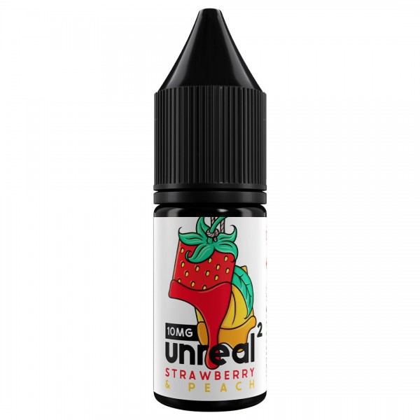 Strawberry & Peach 10ml Nic Salt E-liquid By Unreal 2
