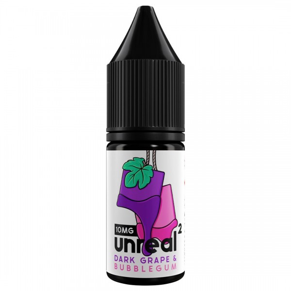 Dark Grape & Bubblegum 10ml Nic Salt E-liquid By Unreal 2