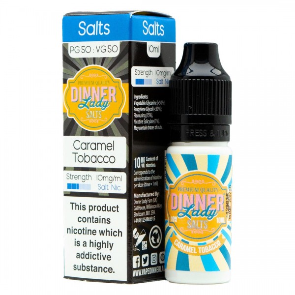 Caramel Tobacco 10ml Nic Salt By Dinner Lady