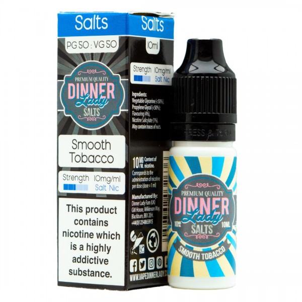 Smooth Tobacco 10ml Nic Salt By Dinner Lady