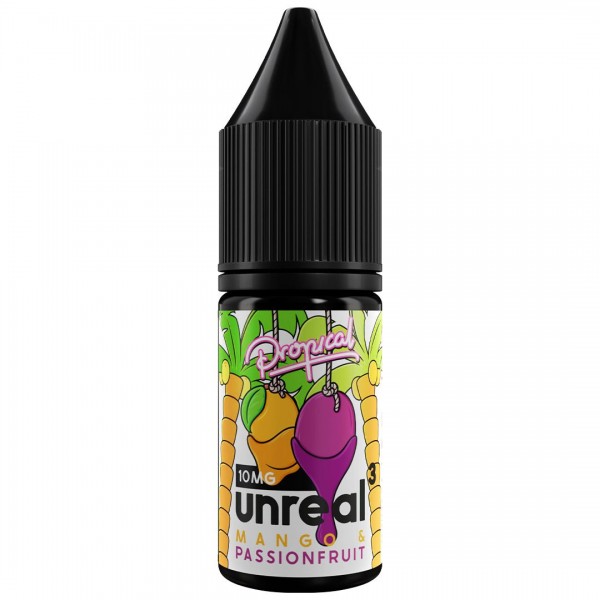 Mango & Passionfruit 10ml Nic Salt E-liquid By Unreal 3