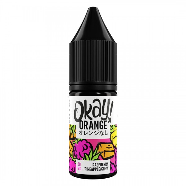 Raspberry Pineapple Chew 10ml Nic Salt E-liquid By Okay Orange