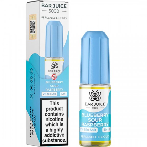 Blueberry Sour Raspberry 10ml Nic Salt E-liquid By Bar Juice 5000