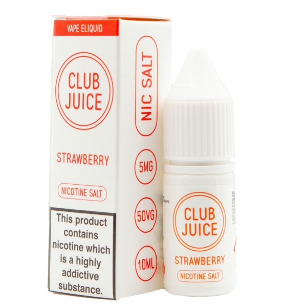 Strawberry 10ml Nic Salt By Club Juice