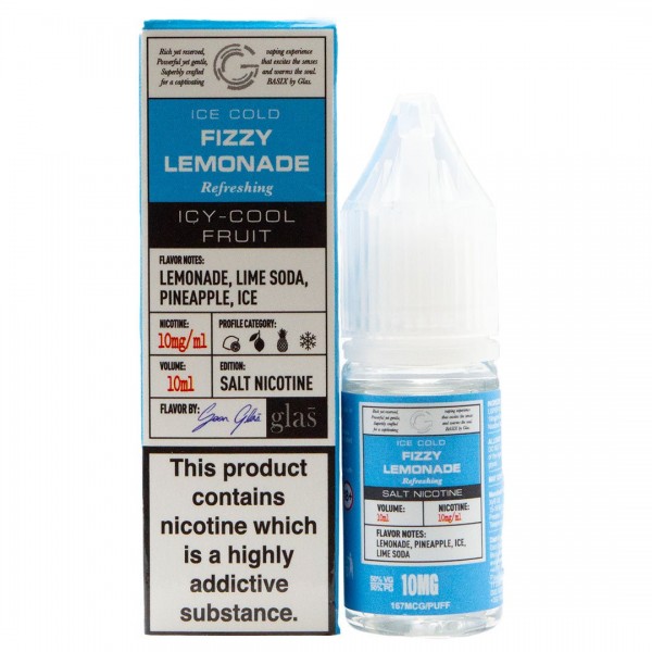 Fizzy Lemonade 10ml Nic Salt By Glas Basix