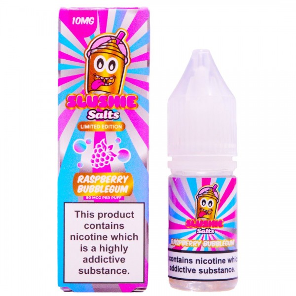 Raspberry Bubblegum Slush 10ml Nic Salt By Slushie Salts