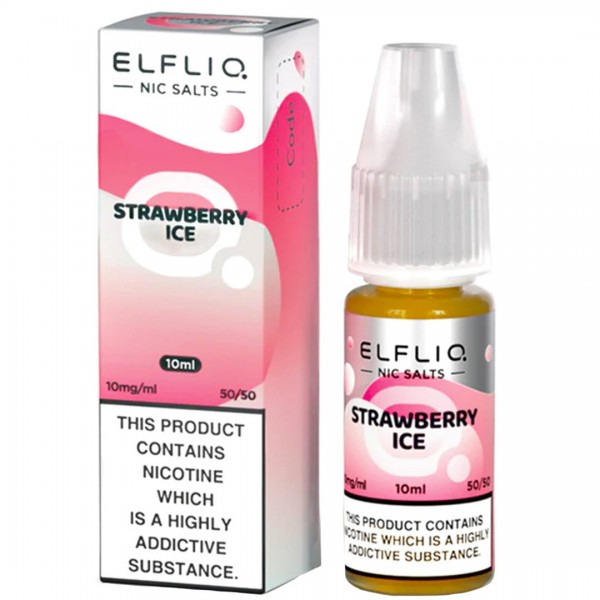 Strawberry Ice 10ml Nic Salt By Elf Bar Elfliq