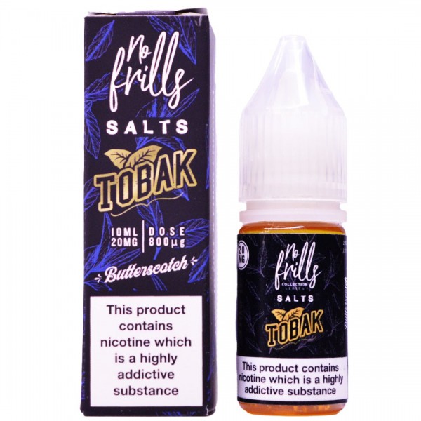 Butterscotch Tobak 10ml Nic Salt By No Frills