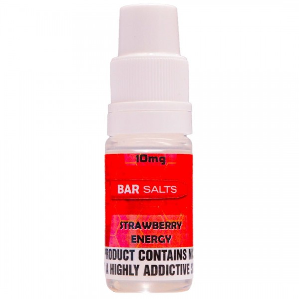 Strawberry Energy 10ml Nic Salt E-liquid By Bar Salts