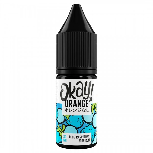 Blue Raspberry Bon Bon 10ml Nic Salt E-liquid By Okay Orange