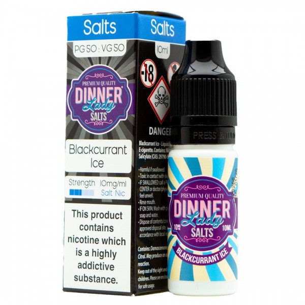 Blackcurrant Ice 10ml Nic Salt By Dinner Lady