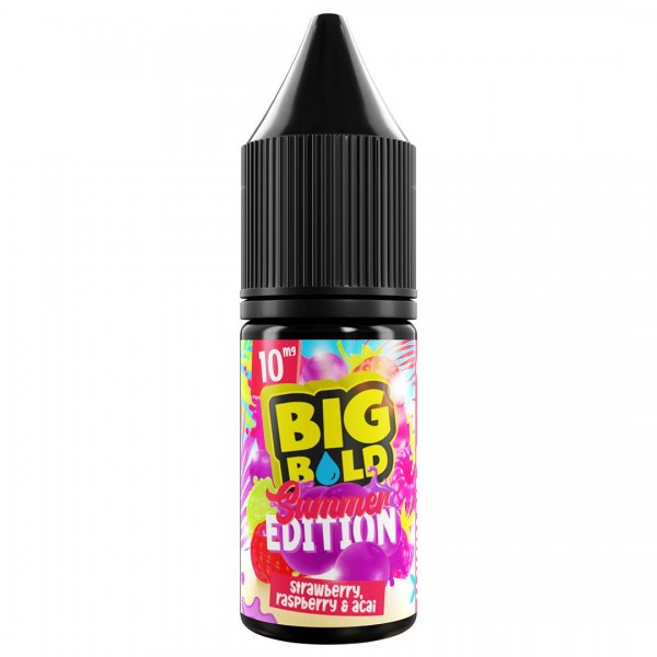 Strawberry Raspberry Acai 10ml Nic Salt E-liquid By Big Bold