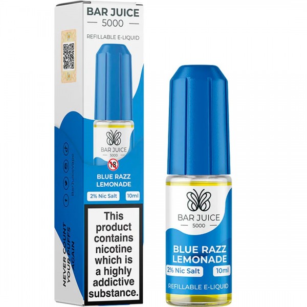 Blue Razz Lemonade 10ml Nic Salt E-liquid By Bar Juice 5000