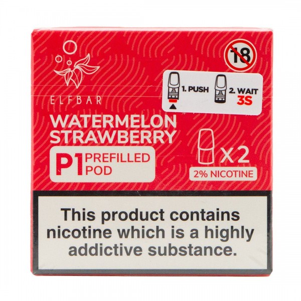 Watermelon Strawberry P1 Prefilled Pod by Elf Bar Mate 500