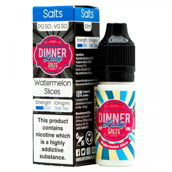 Watermelon Slices 10ml Nic Salt By Dinner Lady