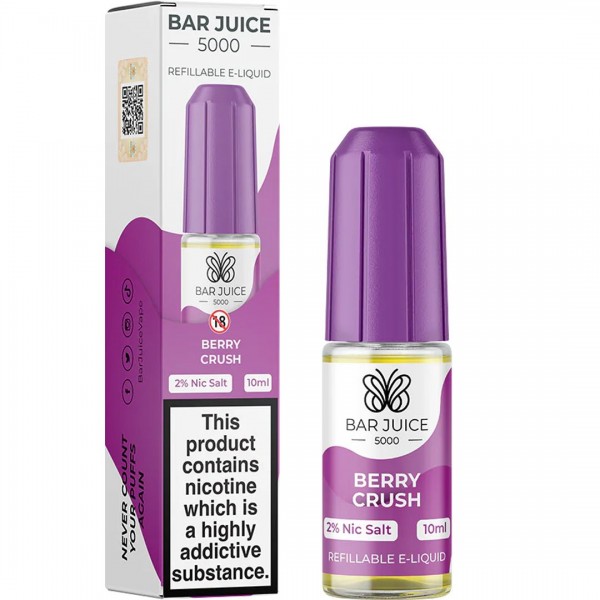 Berry Crush 10ml Nic Salt E-liquid By Bar Juice 5000