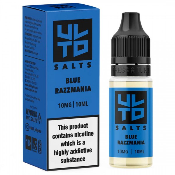 Blue Razzmania 10ml Nic Salt By ULTD Salts