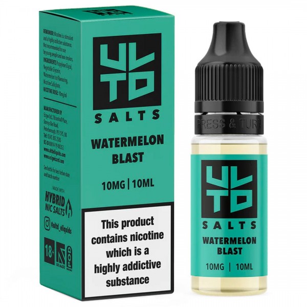 Watermelon Blast 10ml Nic Salt By ULTD Salts