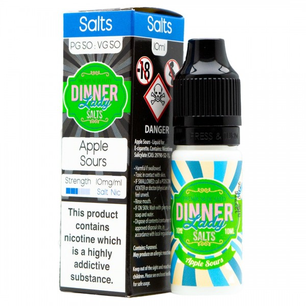 Apple Sours 10ml Nic Salt By Dinner Lady