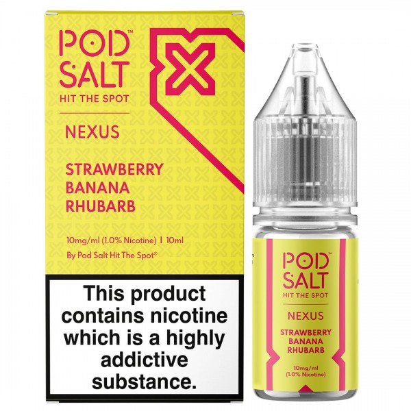 Strawberry Banana Rhubarb 10ml Nic Salt By Pod Salt Nexus