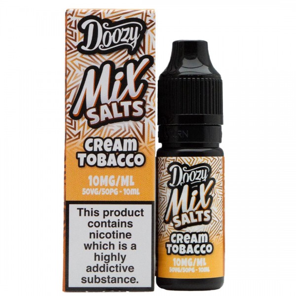 Cream Tobacco Nic Salt 10ml By Doozy Mix Salts