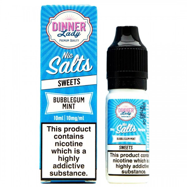 Bubblegum Mint 10ml Nic Salt By Dinner Lady