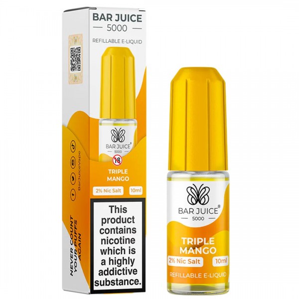 Triple Mango 10ml Nic Salt E-liquid By Bar Juice 5000