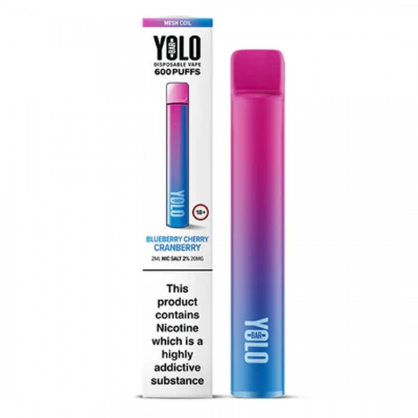 Blueberry Cherry Cranberry Disposable Vape M600 by Yolo Bar