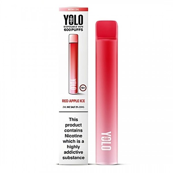 Red Apple Ice Disposable Vape M600 by Yolo Bar