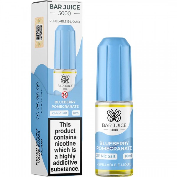 Blueberry Pomegranate 10ml Nic Salt E-liquid By Bar Juice 5000